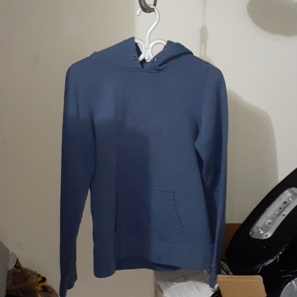 A blue hoodie